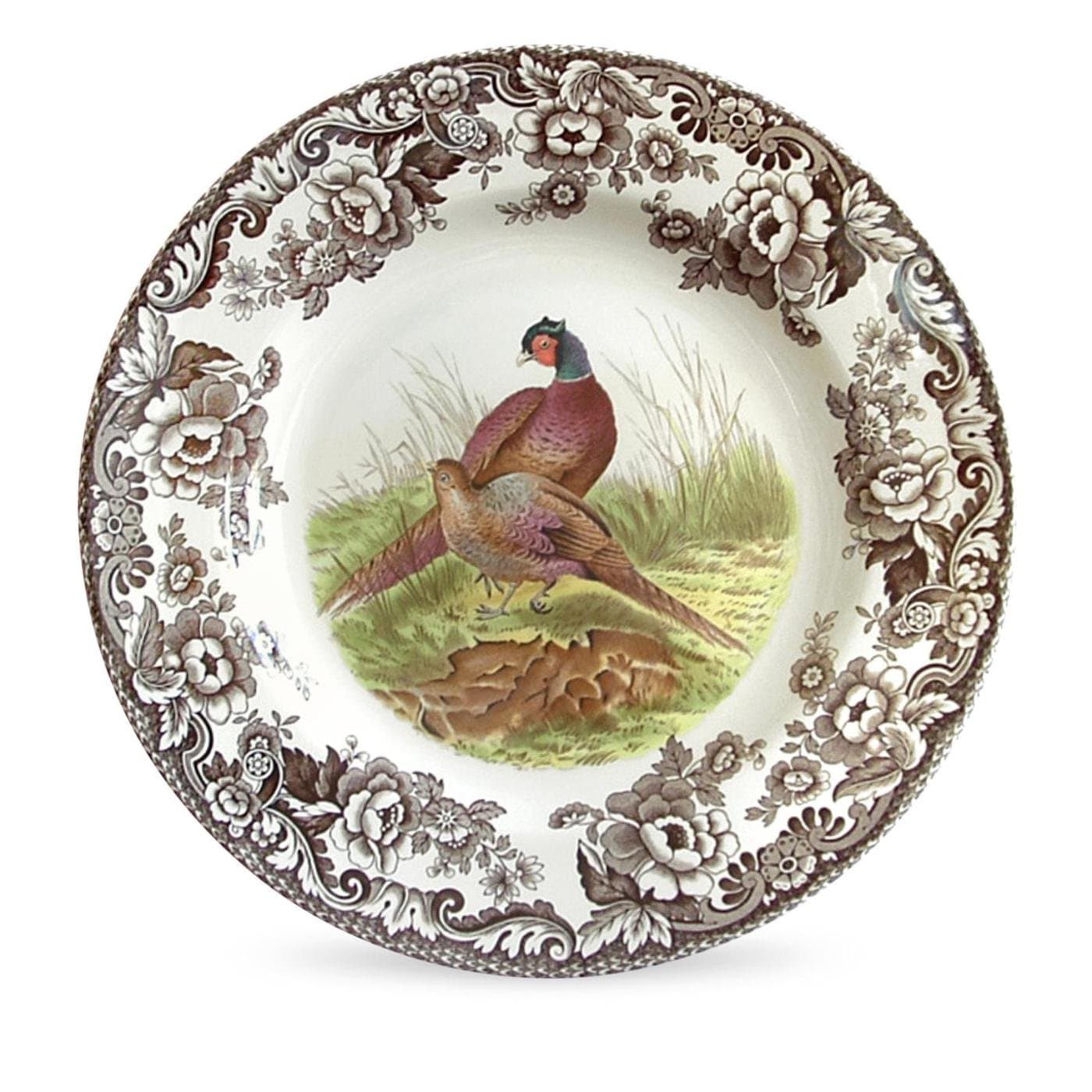 Spode WLPH0105 Woodland Dinner Plate 27 cm (Pheasant), Ceramic, White