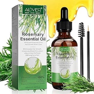 Rosemary Hair Growth Oil, Hair Loss Treatment, Stimulates Hair Growth, Strengthens Hair, Nourishes Scalp, Rid of Itchy and Dry Scalp, Improves Blood Circulation for Men and Women