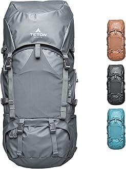 Teton 65L Signal backpack, durable and ready for hiking, camping or backpacking. Perfect lightweight travel bag with more room than you think, Granite