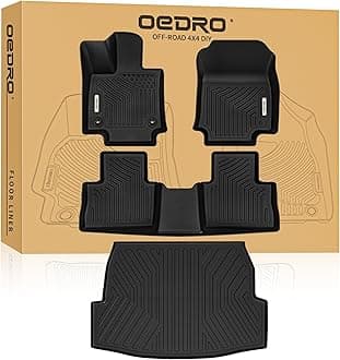 OEDRO Floor Mats Fit for 2019-2025 Toyota RAV4 (Include Hybrid), TPE All Weather Protection Cargo Mats Accessories
