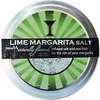 rokz Lime Margarita Salt Rimmerz Natural Margarita Salt for Cocktails & Mocktails 4 oz Premium Lime Cocktail Rim Salt