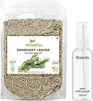 Homeda Rosemary Leaves For Hair Growth with Spray Bottle (200 gm), Fresh Dried Rose Mary Leaves, Rosemary Water, Dry Rose marry Leaf with Applicator, Organic Rojmeri leave Tea powder, Rose Marry Herb