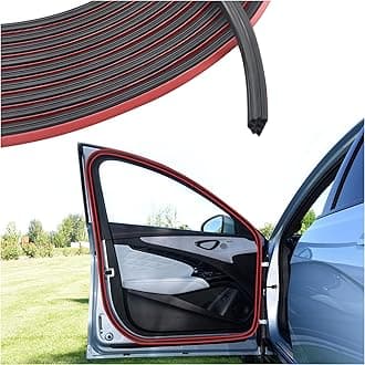 16.4Ft Automotive Weather Stripping,Upgrade Soundproofing Car Door Seal Strip with 3 Layer Structure,Universal Car Accessories Rubber Driver Door Seal for Car Door/Hood (16.4Ft)