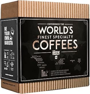 Original Gourmet Coffee Gift Set for Men & Women – 7 of The World’s Finest Single Estate Specialty & Organic Coffees | Brew & Enjoy Anytime, Anywhere | Hamper Style Letterbox Gift Idea for Him & Her