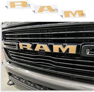 Reflective Concepts RAM Grille Emblem Overlay Decal 2019-2024 Ram 1500, NOT for Classic or TRX (Color: Reflective Gold)