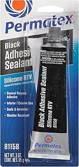 Silicone Adhesive Sealant Black 3oz Permatex 81158 Tube Pack of 1 Black 81158