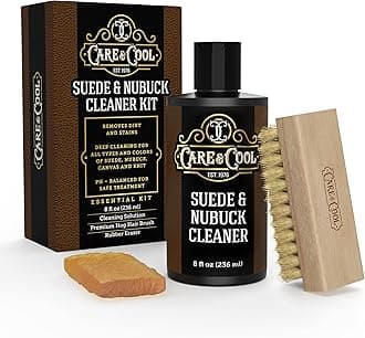 Suede and Nubuck Cleaner Kit (8 oz) Restores Color & Vibrancy to Shoes Clothes, and Furniture (Essential Kit)