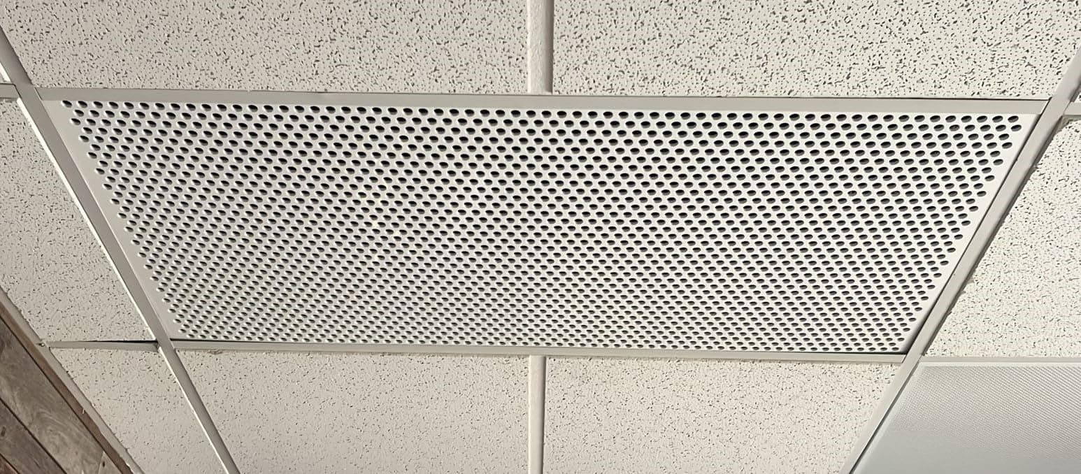2' x 4' White Plastic Perforated Tile