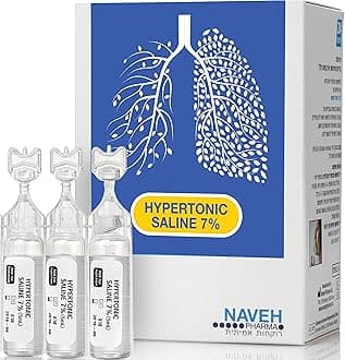 RSV Hypertonic Saline Solution 7% - Nebulizer diluent for inhalators and nasal hygiene devices Helps Clear Congestion from Airways and Lungs – Reduce Mucus (25 Sterile Saline Bullets of 5ml)