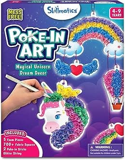 Skillmatics Poke-in Art - Unicorn Dream Decor, DIY Craft Kits, Mess-Free Fun, Creative Activity, Gifts for Kids Ages 4, 5, 6, 7, 8, 9