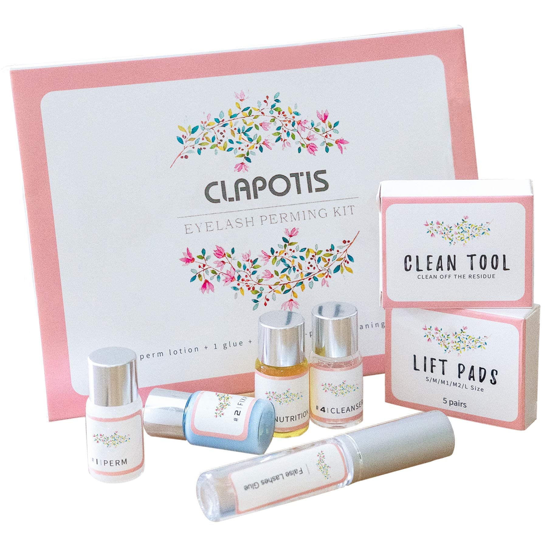 Eyelash Perm Kit Professional- DIY Eyelash Perming Kit - 13 in 1 Salon Eyelash Lifting Kit - Eyelash Curling Treatment with Lash Lift Pads and Tools