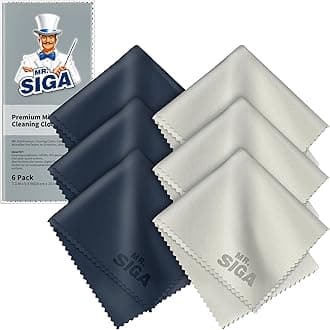 MR.SIGA Cleaning Cloth, Microfiber, Camera Lenses, LCD Screen, Glasses Lenses, Smartphone Compatible Cleaning Cloth Size: Approx. 5.9 x 7.1 inches (15 x 18 cm) (6 pieces total)