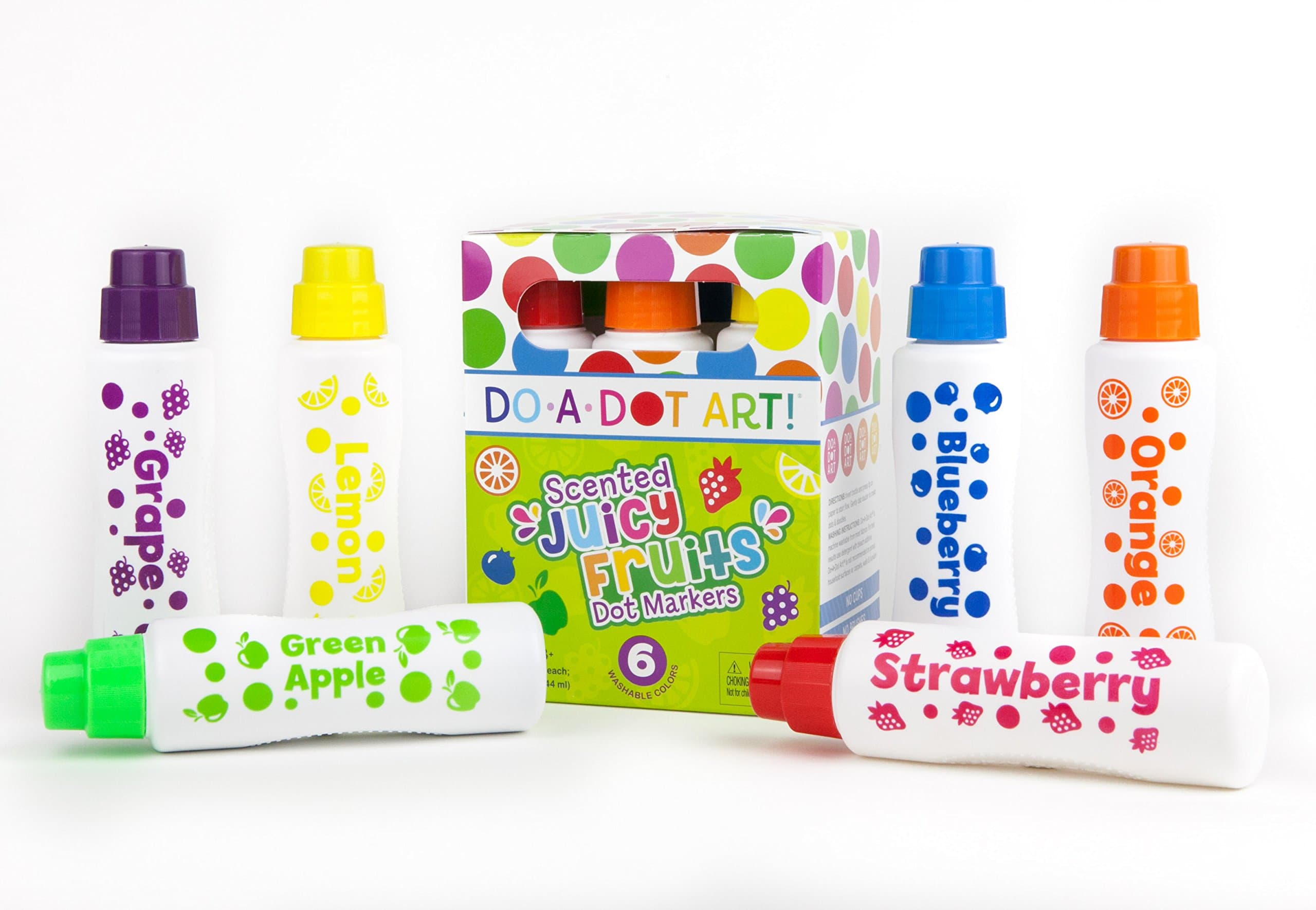 Do A Dot Art Fruit Scented Washable Dot Markers for Kids and Toddlers Educational Set of 6 Pack, The Original Dot Marker