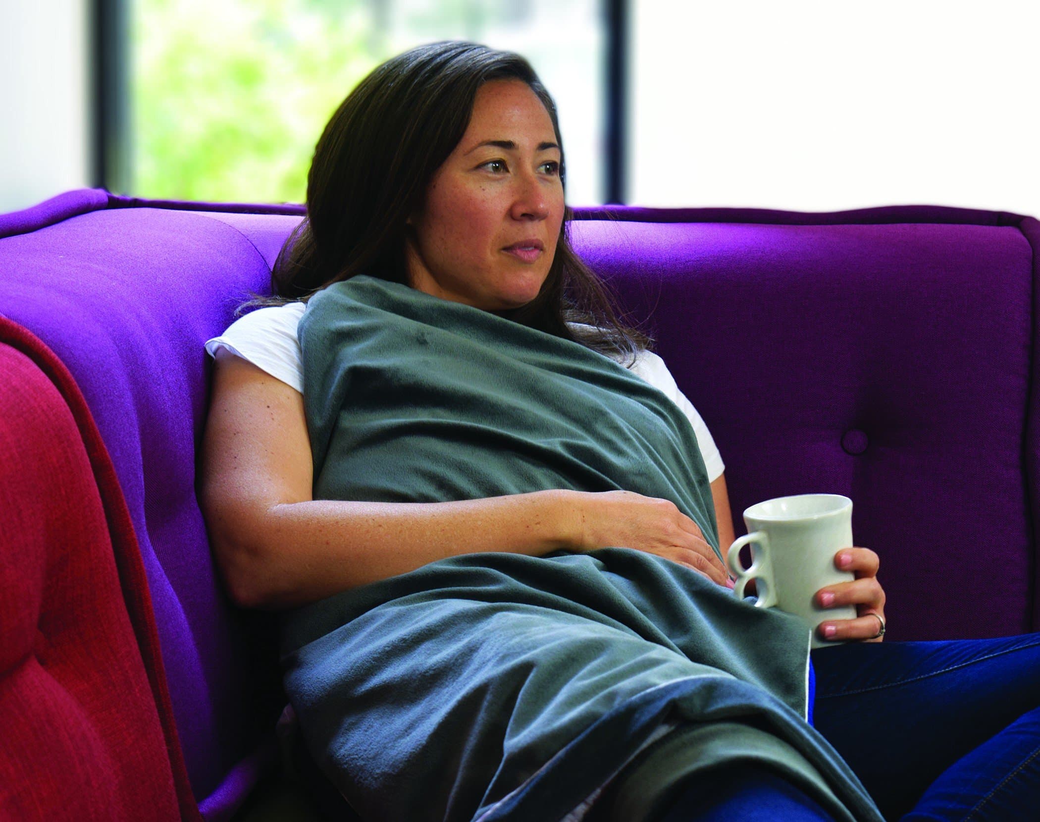 Ms Bliss Weighted, Soft, Microwavable, Calming Aromatherapy Blanket for with Lavender and Peppermint, Chest, One Size