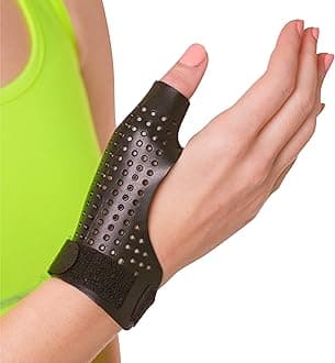 BraceAbility Hard Plastic Thumb Splint | Arthritis Treatment Brace to Immobilize & Stabilize CMC, Tendonitis Pain, Sprains (Small - Right Hand)