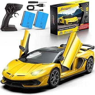 Lamborghini Remote Control Car, Officially Licensed 1:14 Lambo RC Car for Boys Girls Birthday Gift, Yellow Toys for 3 4 5 Years Old（Yellow）