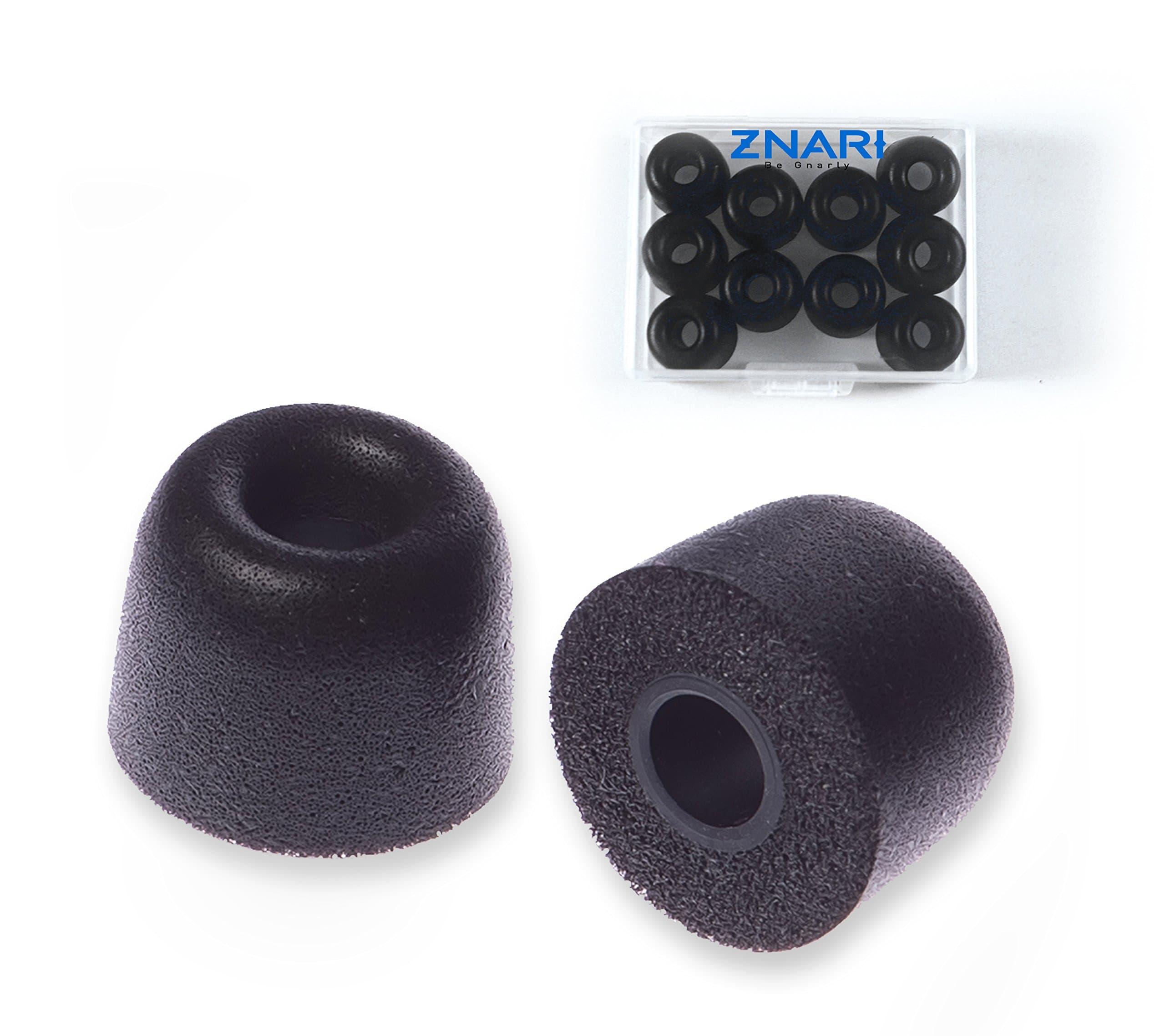 Earbud Foam Tips - T500 - 5 Pairs - Large Black