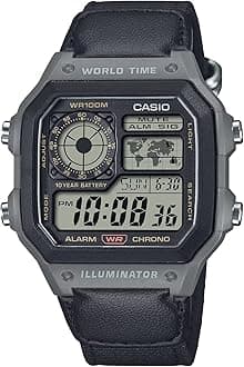 Casio Watch AE-1200WHUB-8AVEF, black, Strap.