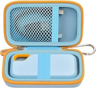 Hard Case for SanDisk Extreme Portable SSD 1TB 2TB 4TB 8TB 500GB, External for Solid State Drive Travel Carrying Holder with Mesh Pocket for USB Cables & SD Cards (Bag Only)-Sky Blue