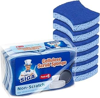 MR.SIGA Non-Scratch Kitchen Sponges Double Sided 12 Pack