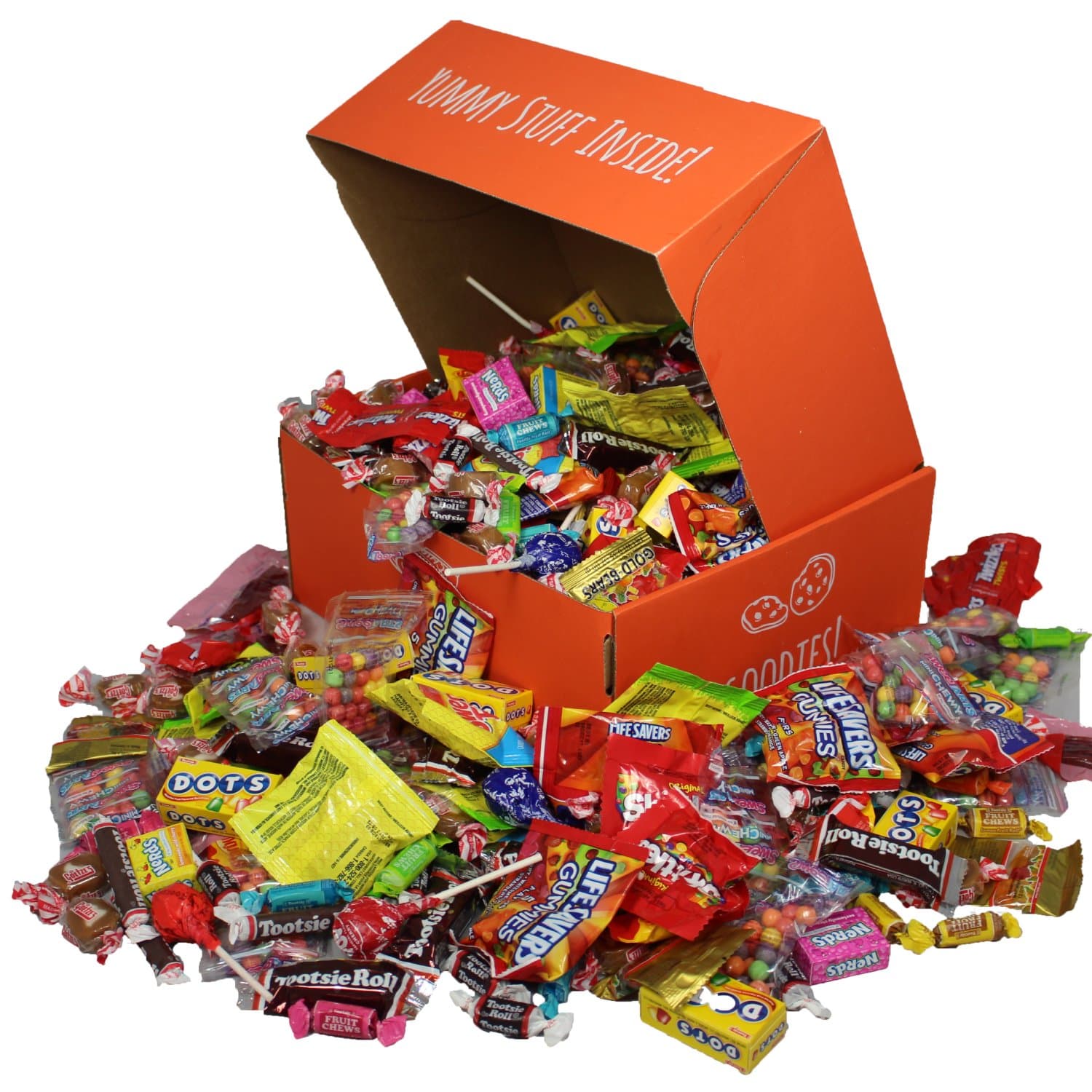 Bulk Assorted Candy, 6.5 LB, Individually Wrapped Candies, Best Party Mix For Birthday, Pinata Candy Gift Box, Includes Skittles, Twizzlers, Starbursts, Swedish Fish, Lollipops, Tootsie Rolls & More!