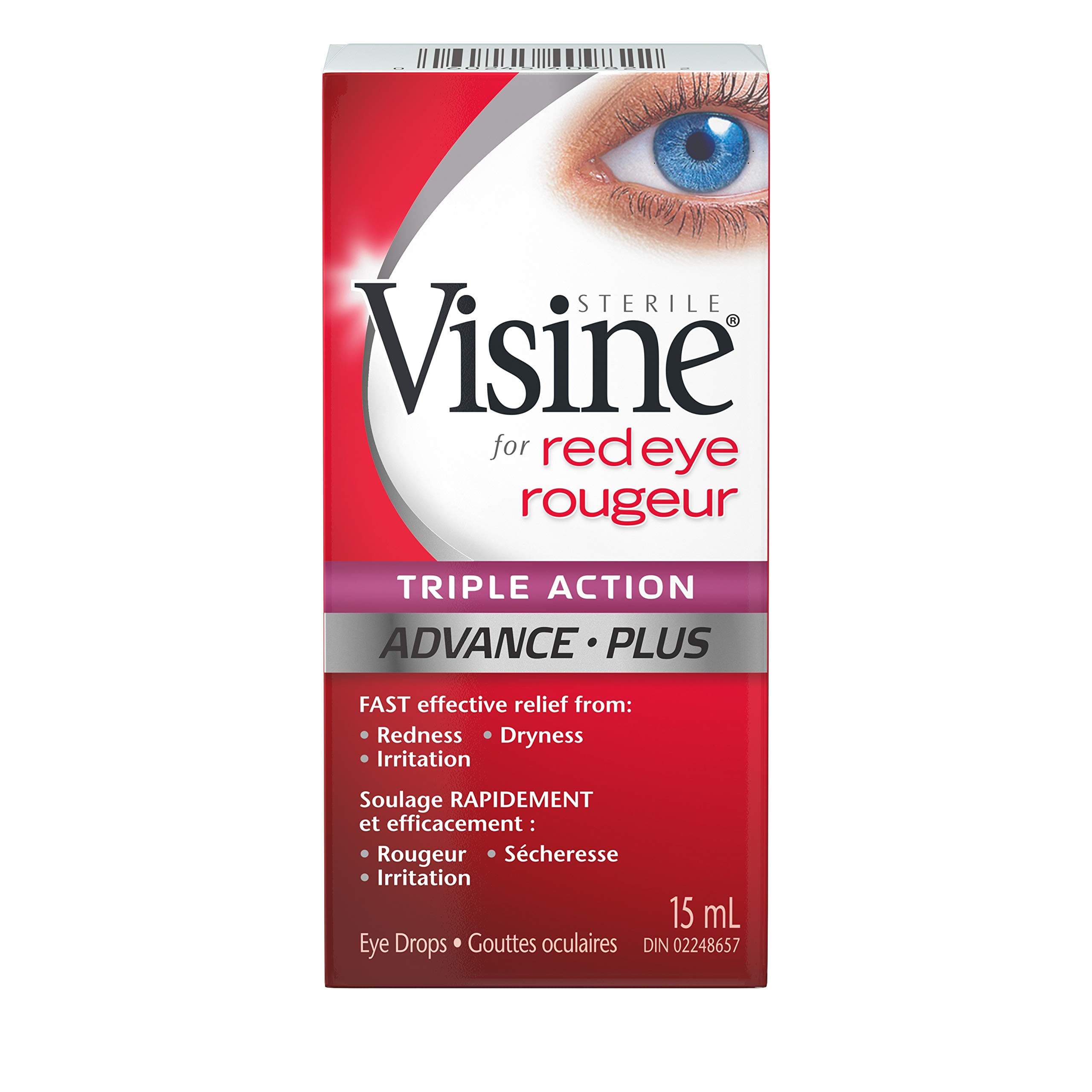Visine Red Eye Triple Action Eye Drops, 15ml