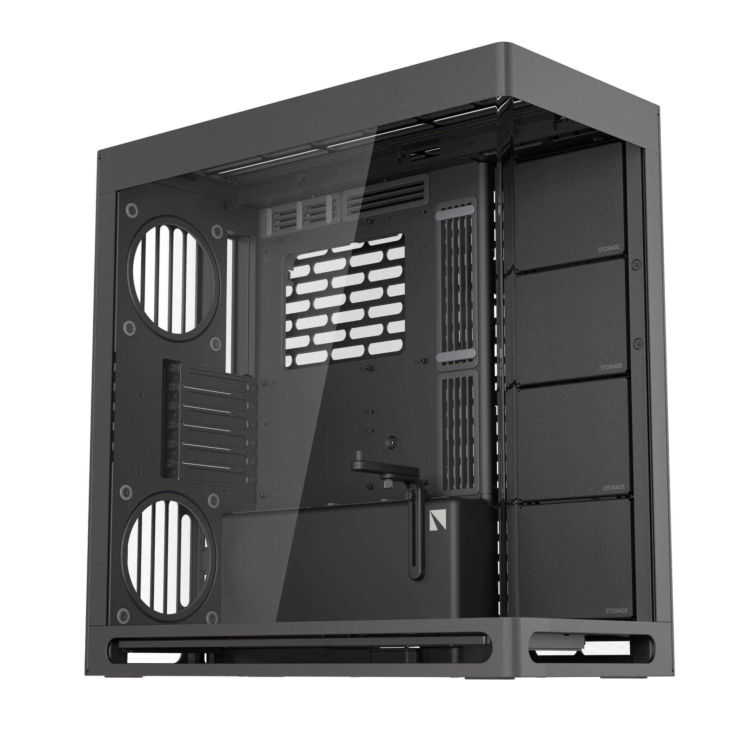 HAVN HS 420 Dual-Chamber ATX Mid-Tower PC Case - Black