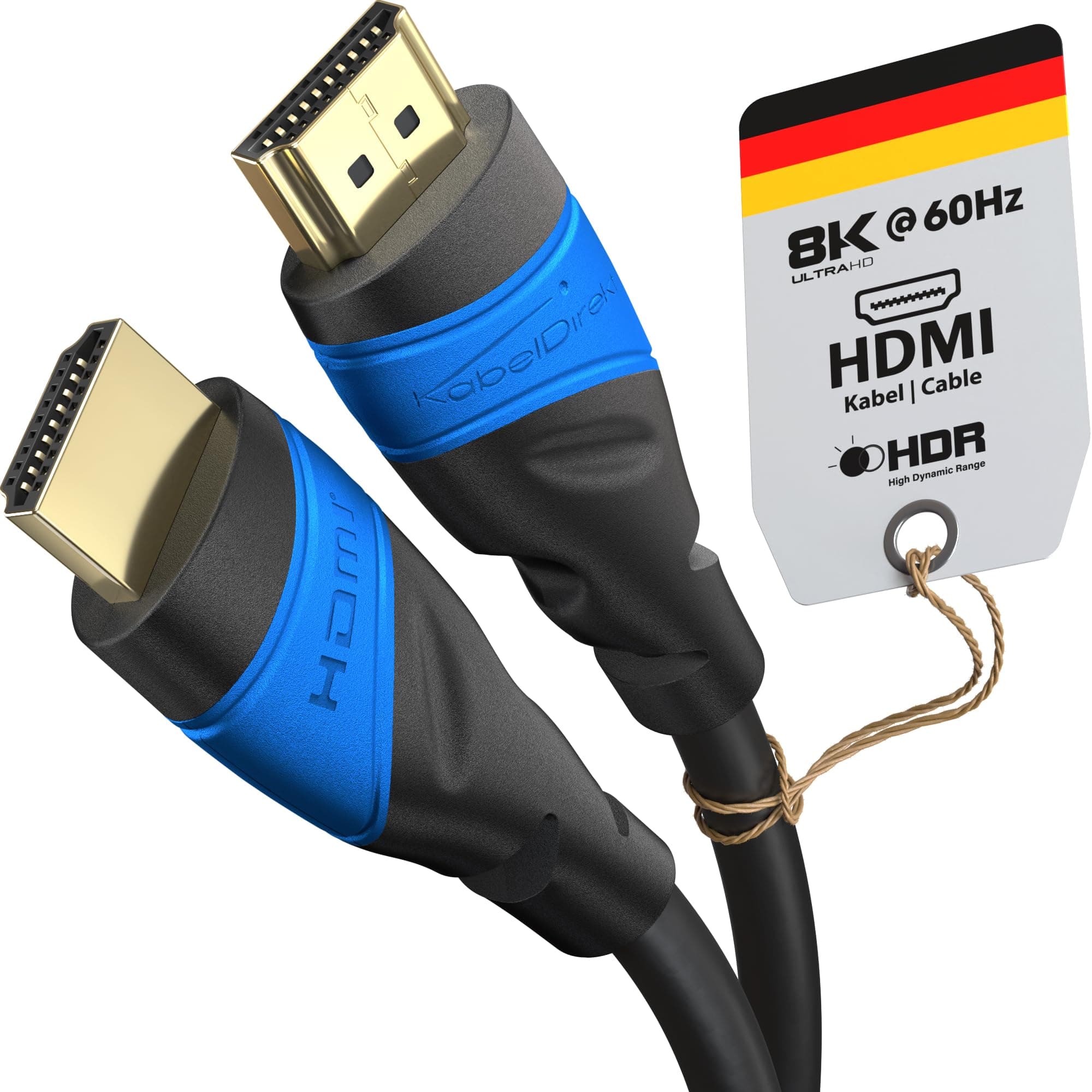 8K / 4K HDMI Cable – 5ft & More HDMI Cables (0.5ft–75ft) – German-Engineered HDMI Cord – Supports 10K/8K@60Hz/4K@120Hz – HDMI Cable for HDTV, PC, PS5, Xbox, Switch
