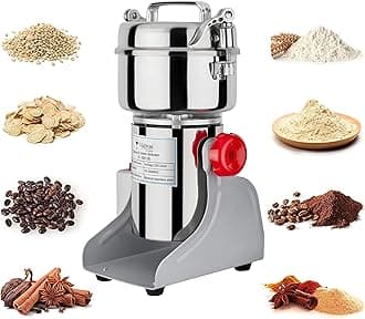 Vishvas Oil Maker Masala Grinder Machine for Home Use with 300gm Dry Masala Spices Mixer Grinder Machine 300 GM (White) Stainless Steel