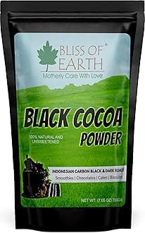 Black Cocoa Powder Natural and Unsweetened Carbon Black & Dark Roast Perfect for Cooking & Baking Cakes, Biscuits, Oreo, Chocolates, Smoothies 200GM