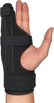 Metacarpal Finger Splint Hand Brace | Pinky Finger Splint For Boxer Fractures, Broken Ring Finger | Little Finger Cast, Trigger Finger Immobilizer Straightener, Ulnar Gutter Splints Support RIGHT S/M