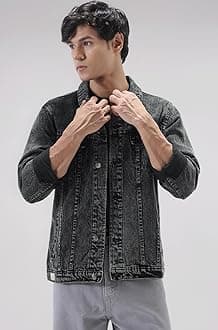Men's Regular Fit Washed Full Sleeve Denim Jacket