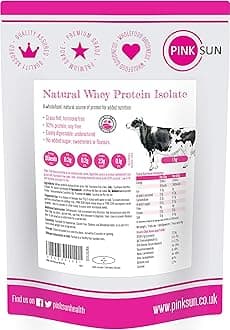 Whey Protein Isolate Powder Unflavoured 1kg (92% Protein) Soy Free Grass Fed Gluten Free No Additives Vegetarian Undenatured Non GM Unsweetened Natural Whey UK 1000g