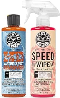 Chemical Guys Heavy Duty Water Spot Remover (16 fl oz) and Speed Wipe Quick Detailer (16 fl oz) Bundle