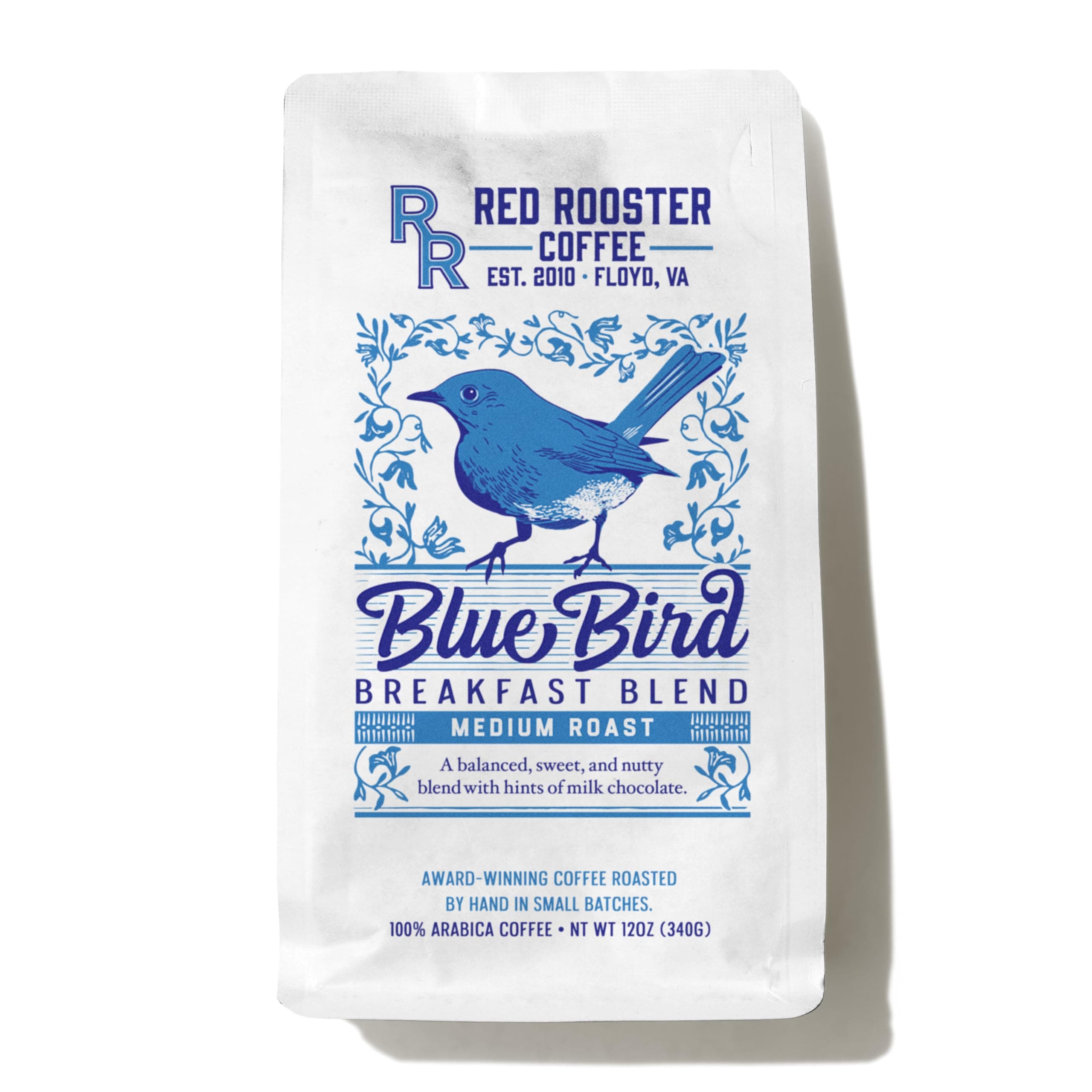 Blue Bird Breakfast Blend - Sweet, Nutty Medium Roast Blend With Hints of Milk Chocolate - 12 oz. Whole Bean