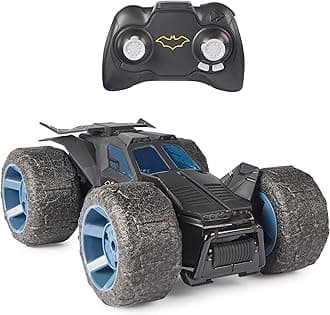 DC Comics, Batman Stunt Force Batmobile, Indoor Remote Control Car, Turbo Boost & Crazy Stunts, Collectible Super Hero Kids Toys for Boys and Girls 4+
