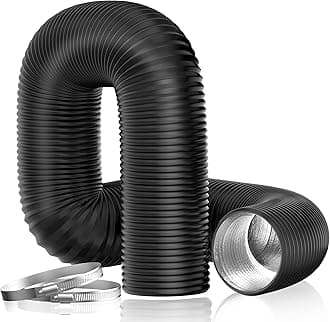 Dryer Vent Hose, 6'' Insulated Flexible Duct 8FT with 2 Duct Clamps, Heavy-Duty Three Layer Protection for HVAC Ventilation, Duct Fan Systems