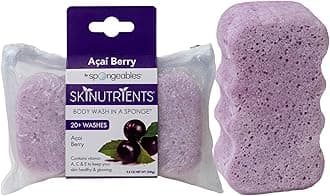 Spongeables Body Wash in a 20+ Wash Sponge, Acai Berry, 1 Count