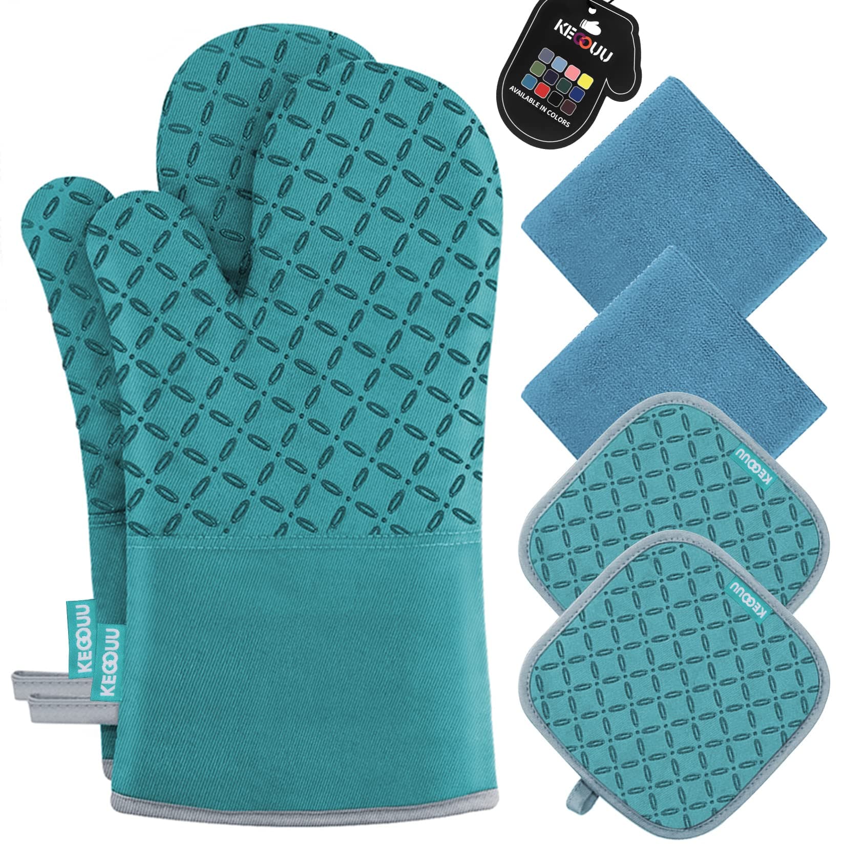 Oven Mitts and Pot Holders 6pcs Set