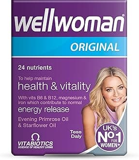 Wellwoman Original 30 Capsules | with 24 Nutrients help maintain Health, Vitality & Wellbeing | Vitamins and Minerals contributes to Energy Release & Immune Function