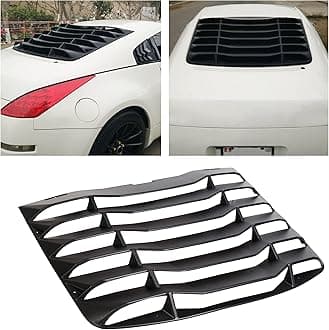 Rear Windshield Louvers Window Sun Shade Cover ABS Compatible with 2003-2008 Nissan 350Z Matte Black