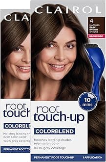 Nice 'n Easy Root Touch-Up 4 Kit, Matches Dark Brown Shades of Hair Coloring, Includes Precision Brush Applicator Tool (PACKAGING MAY VARY) (Pack of 2)