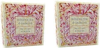 Trading Co. Dusting Powder, 4 Ounce, Rosewater & Jasmine - 2 PACK