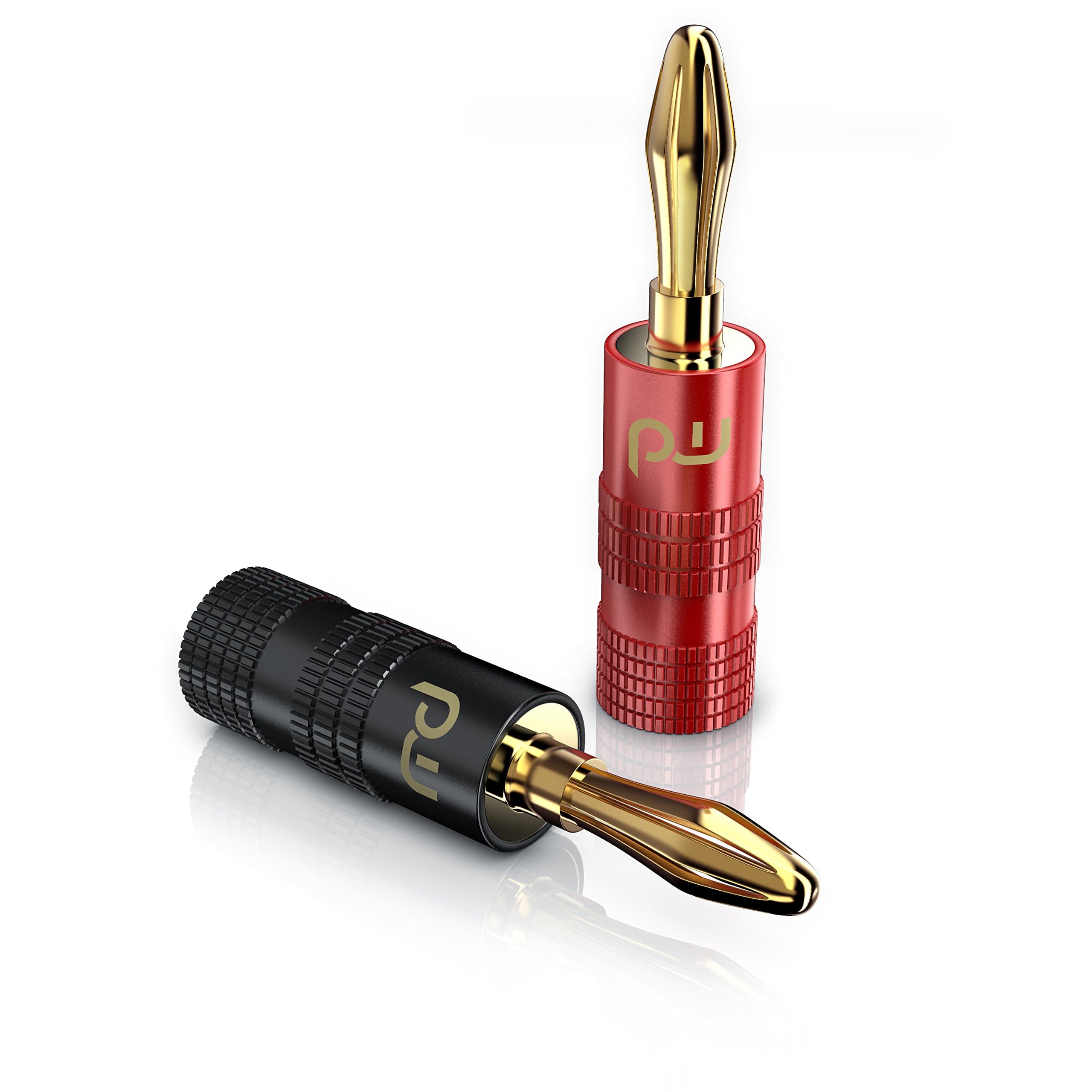 premium audio adaptor - HiFi speaker plug - Plug connector - Banana plug - for speaker cables up to 4 mm - gold plated contacts - optimum signal transmission