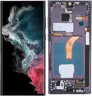 6.8 OLED for S22 Ultra, LED LCD Display Touch Screen Digitizer Assembly S22ultra 5G SM S908B, LCD Screen Replacement with Frame, EU International Version