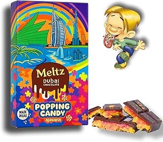 Dubai Chocolate Kunafa with Pistachio Popping Candy, Chocolate With Tropical Mix, 75g