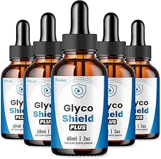 (5 Packs) Glyco Shield Plus Drops, Glyco Shield Drops Original Supplement Reviews with Maximum Strength Glycogen Health Formula, GlycoShield Advanced New Formula, GlycoShield Wellness Vitamin (10oz)
