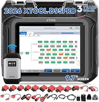 XTOOL D9S Pro ECU Programming Car Diagnostic Tool, Wireless OBD2 Scanner with Online Coding, Topology Map, Bidirectional, All System, 45+ Resets, PMI, V.A.G Guide, DoIP/CANFD/FCA, English by Default