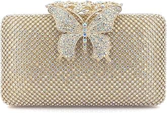 DEXMAY DM womens 20024 Butterfly Velvet Clutch (pack of 1)