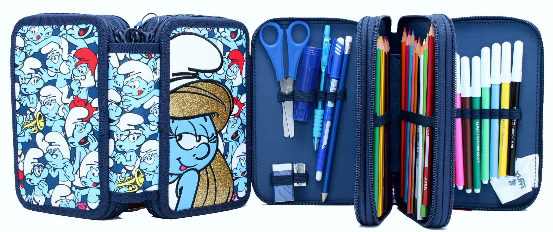 Astuccio 3 Zip Smurfette The Smurfs